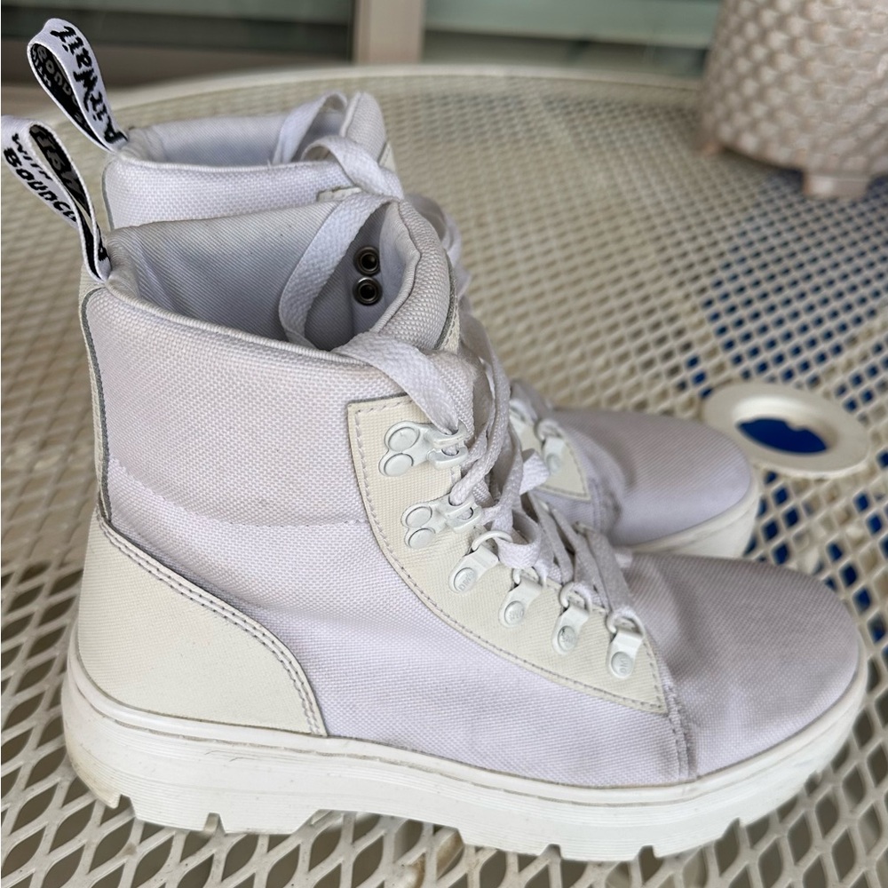 Dr. Martens White Combat Boots